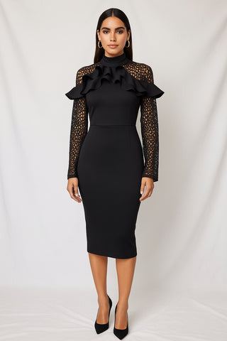 Fishnet Ruffle Dress