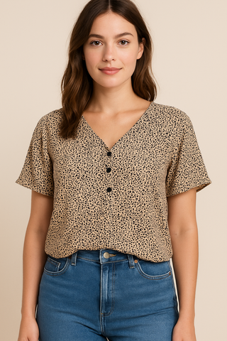 Flirty Leopard Blouse