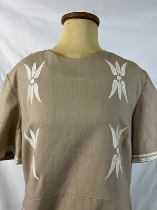 Embroidered Shift Dress