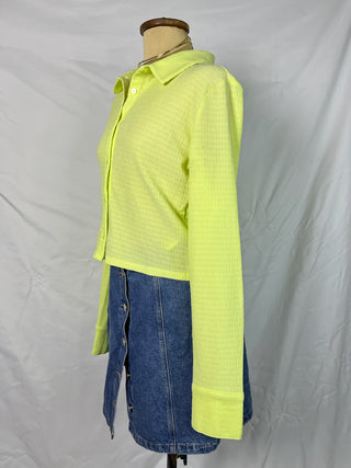 Glowy Cropped Button-Up