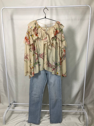 Floral Beige Blouse