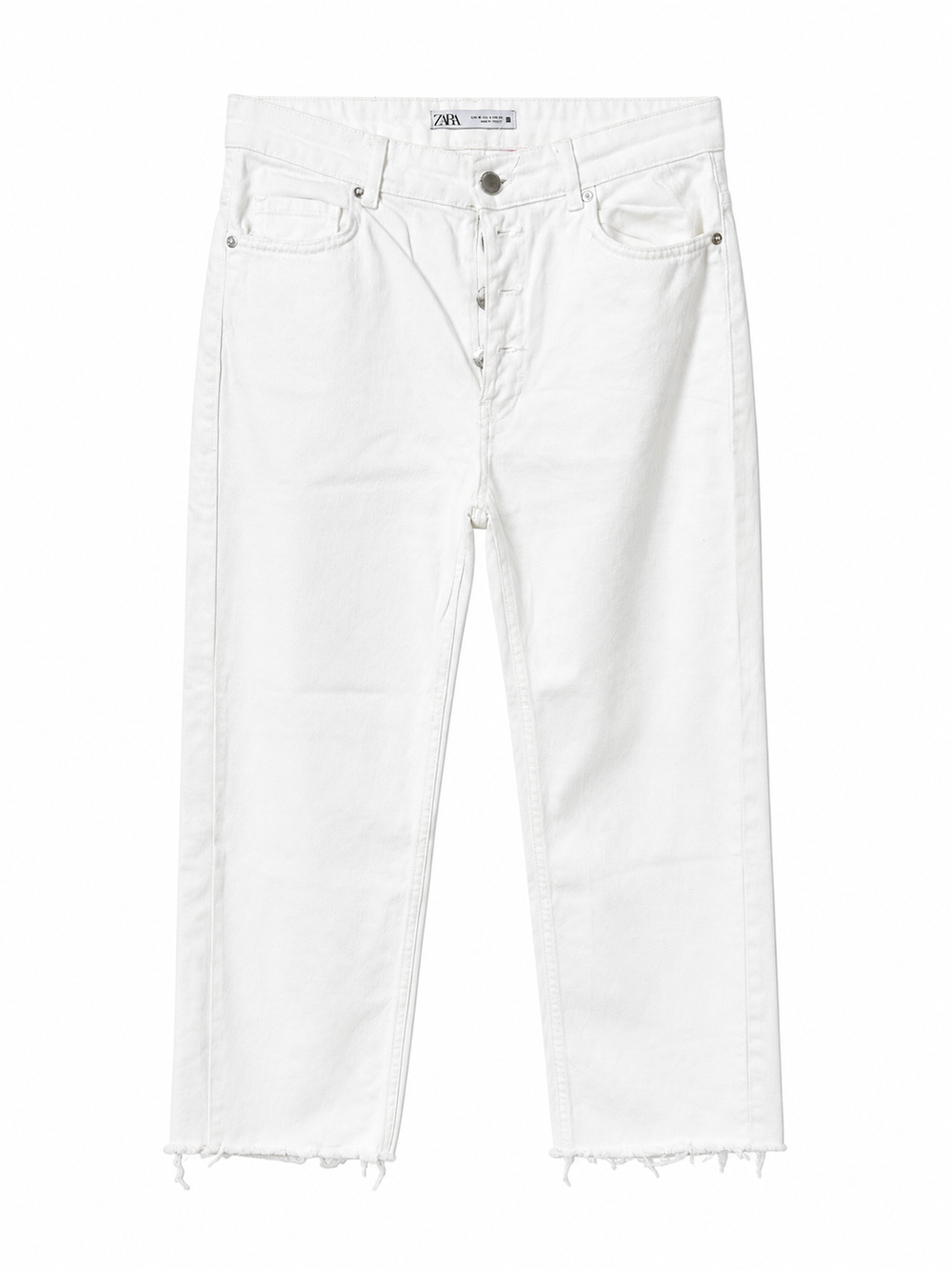 Raw-Hem Straight Leg Jeans