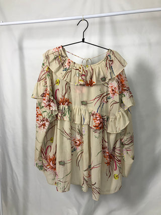 Floral Beige Blouse