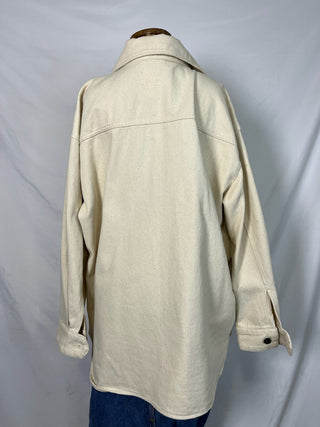 Cream Oversized Utility Jacket