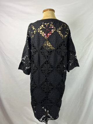 Noir Boheme Crochet Dress