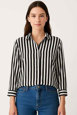 Bold Moves Striped Button-Up