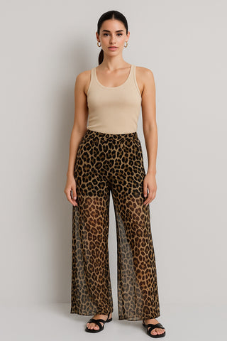 Sheer Leopard Pants