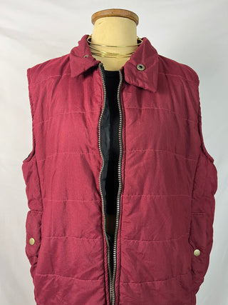 Burgundy Puffer Vest