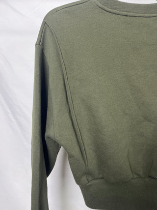 Cropped Olive Sweatshirt