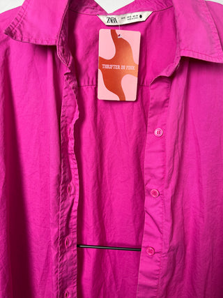 Fuchsia Button-Up