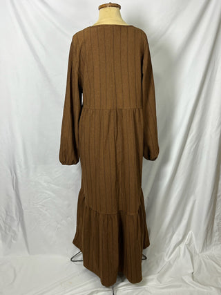 Textured Tiered Lines Dress