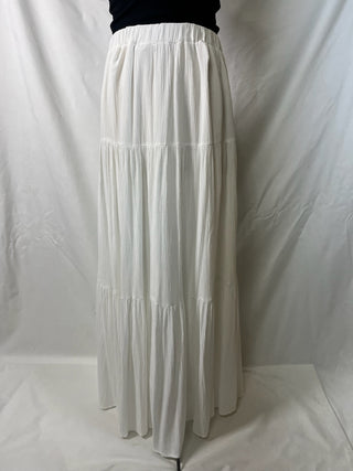 White Tiered Maxi Skirt