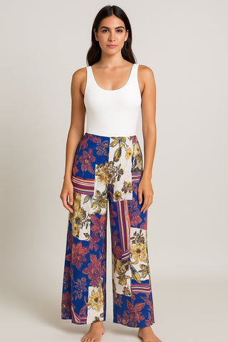Floral Patchwork Pants