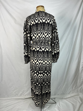 Patterned Cut-Out Dress