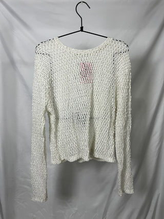 Open Net Crochet Sweater