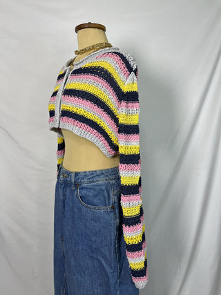 Candy-Stripe Crop Knit