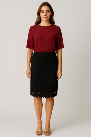 Leafy Cut-Out Skirt