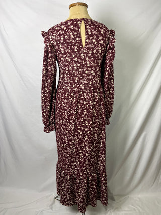 Burgundy Floral Dress