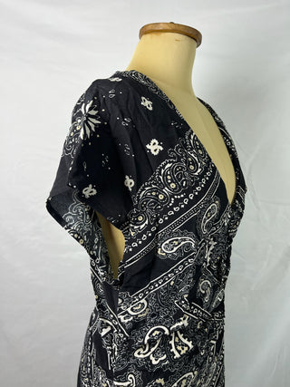 Midnight Paisley Dress