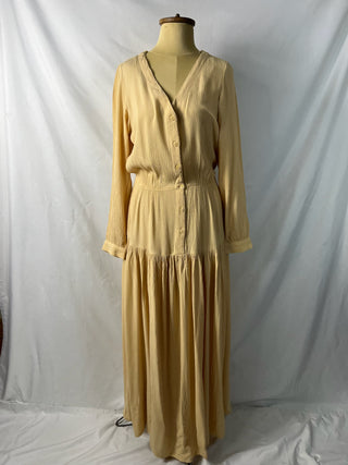 Sand Beige Textured Maxi Dress