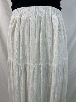 White Tiered Maxi Skirt