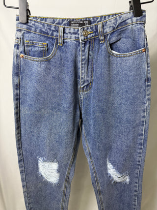 Slim-Mom End Ripped Jeans