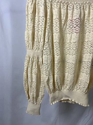 Knitted Off-Shoulder Blouse Top