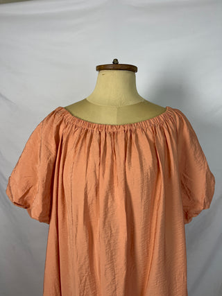 Apricot Breeze Puff Sleeve Dress