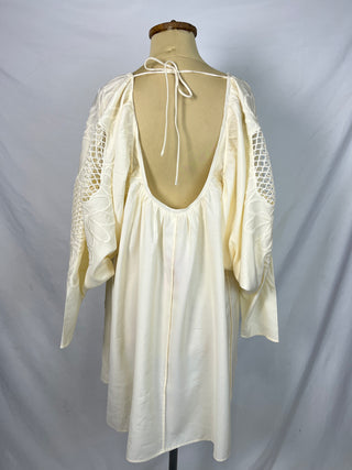 Open-Back Embroidered Boho Dress