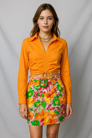 Floral Mini Skirt