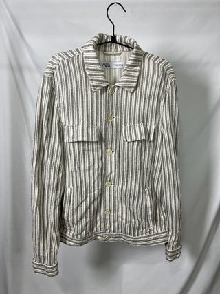 Striped Textured Neat Jacket