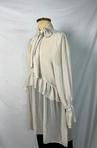 Chic Ruffle Tie-Neck