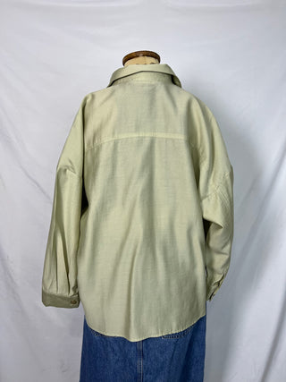 Sage-Glow Utility Overshirt