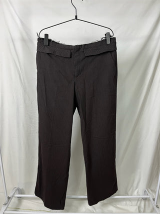 Choco Pinstripe Wide-Leg