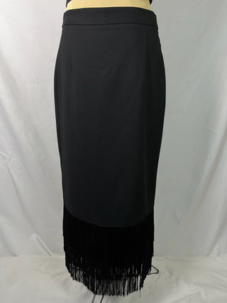 Calf Fringy Skirt