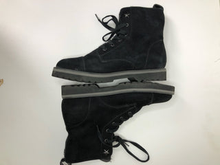 Tommy Hilfiger Black Suede Combat Boots