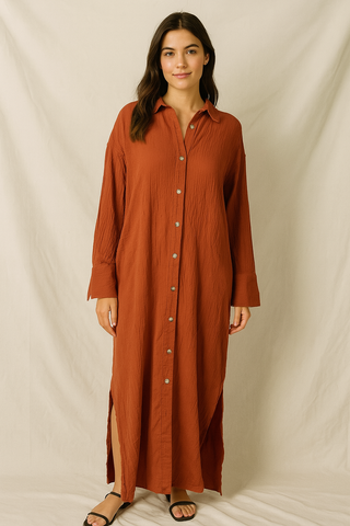 Rust Textured Dress