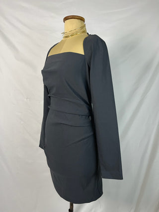 Structured Slate Dress