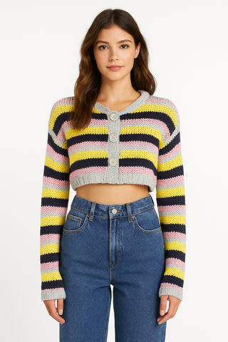 Candy-Stripe Crop Knit
