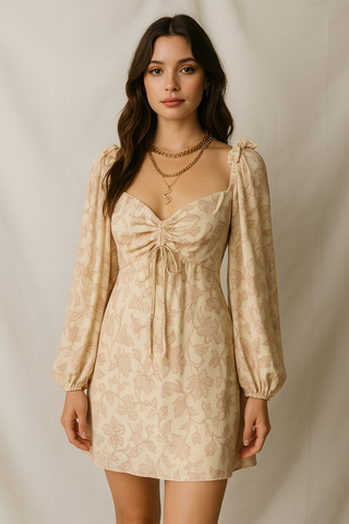 Drawstring Chest Dress