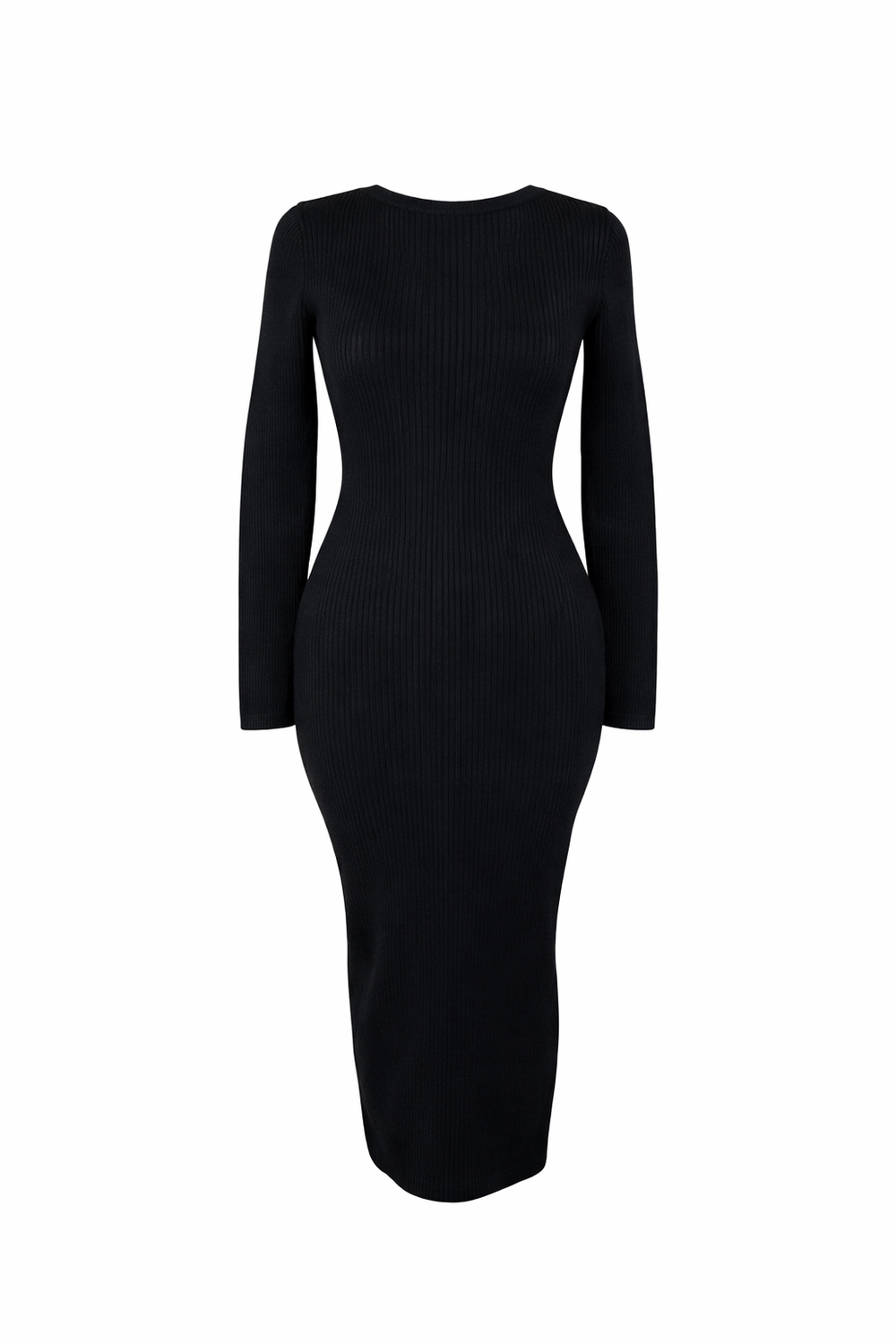Black Ribbed Dress