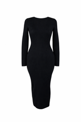 Black Ribbed Dress