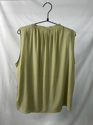 Tie-Neck Sleeveless Blouse