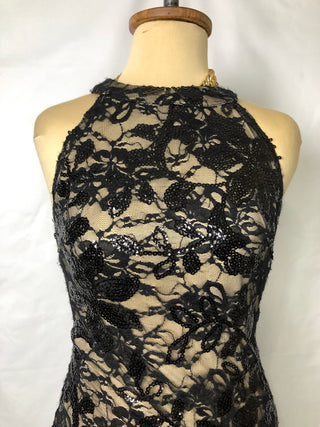 Stripe Open-Back Dress