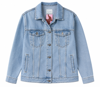 Oversized Light Wash Denim Jacket