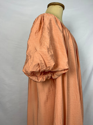 Apricot Breeze Puff Sleeve Dress
