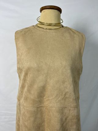 Sleeveless Suede Dress