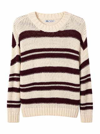 Horizontal Stripe Knit Sweater