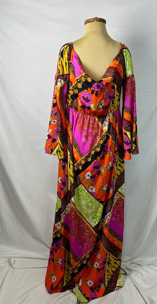 Electric Paisley Maxi Dress