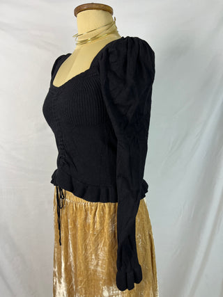 Runched Corset Knit Top